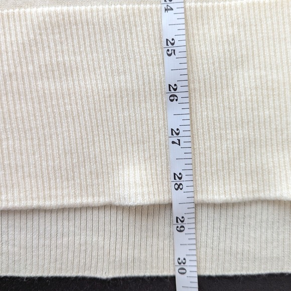 DG2 Diane Gilman Lux Touch Ivory V Neck Sweater Top Women's XL Tunic Boyfriend - Picture 8 of 9